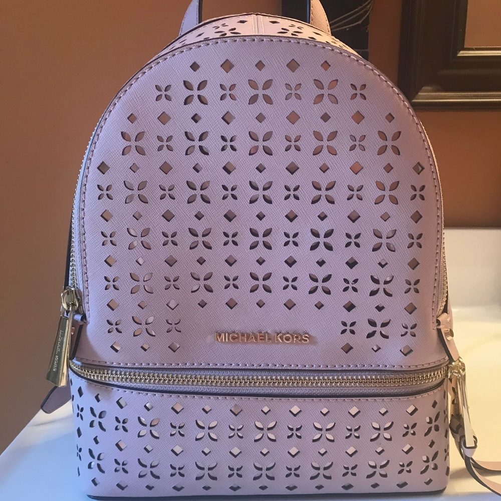 Michael Kors Rhea Small Leather Zip Backpack